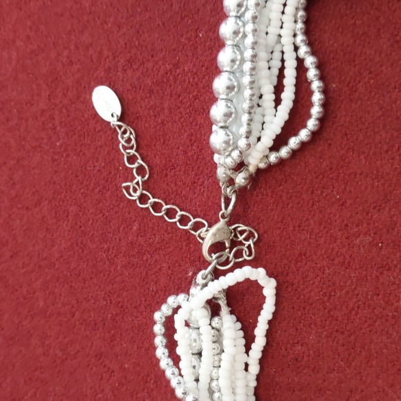 3 for $30 Fashion Jewelry Lot of Three Necklaces Stackable Silver Beaded - Picture 6 of 8
